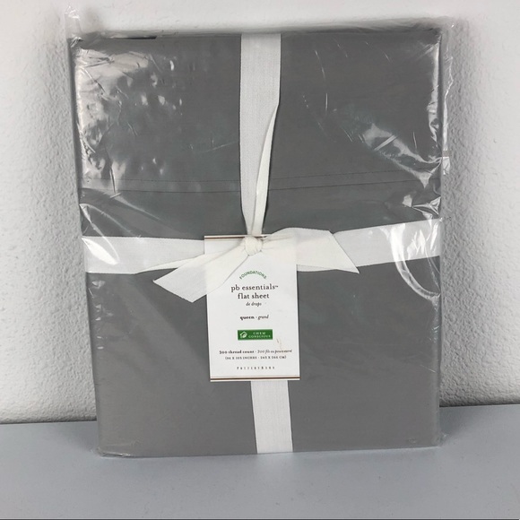 Pottery Barn Other - POTTERY BARN Essential Queen Flat Sheet 300 Thread